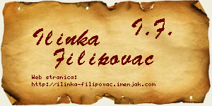 Ilinka Filipovac vizit kartica